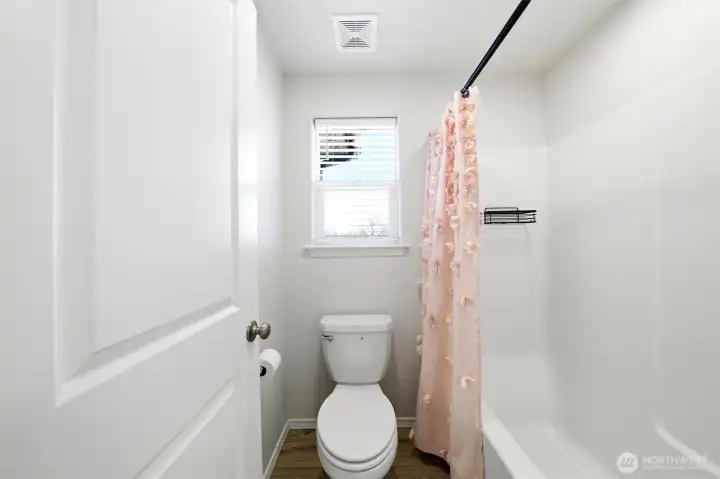 Private Water Closet Wtih Shower and Bath Combo