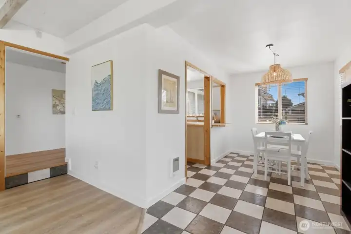 Open floor plan and light and bright