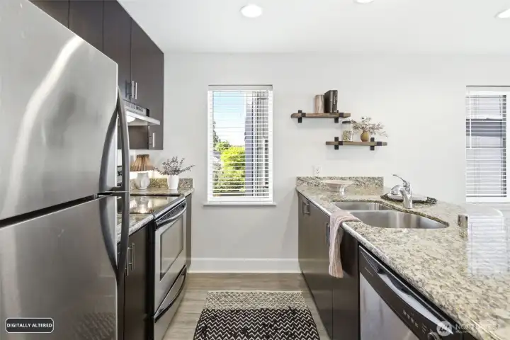 Spacious Galley Kitchen
