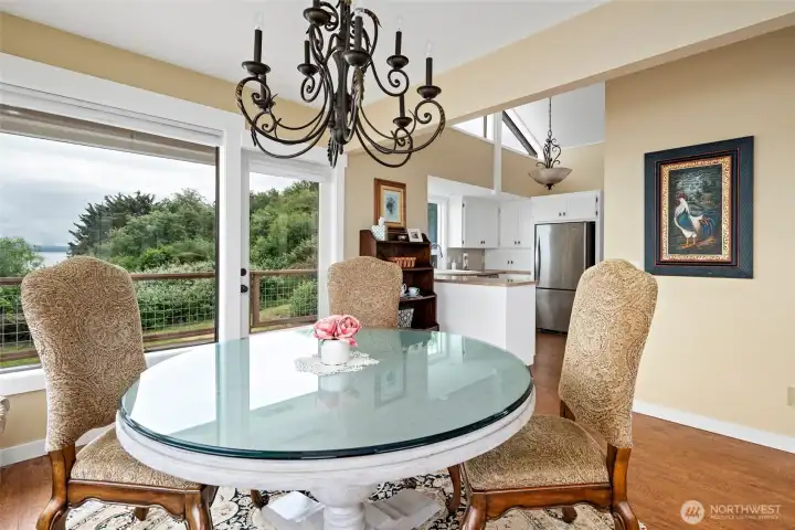 Breakfast nook looking back toward kitchen.