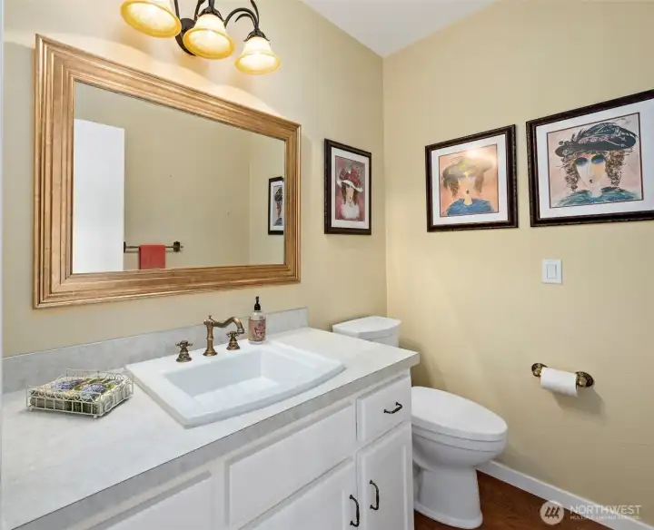 Hallway bath.