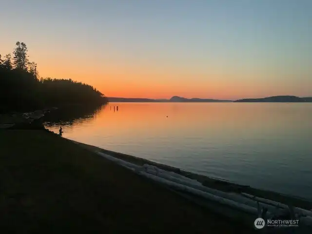 Serene sunset over Skagit Bay.