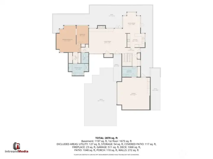 Main level floor plan.