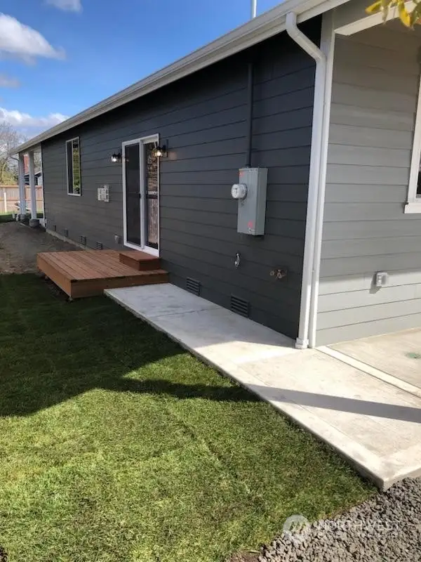 Side Yard with sitting deck