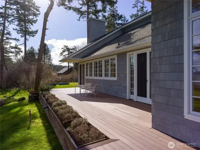Out the French doors to the spacious deck.