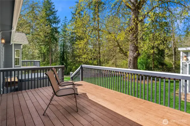 From the primary, step out onto one of the private decks.