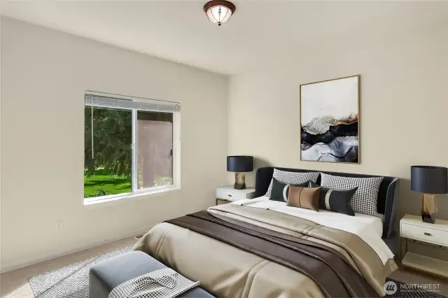 The second bedroom looks over your very own park.