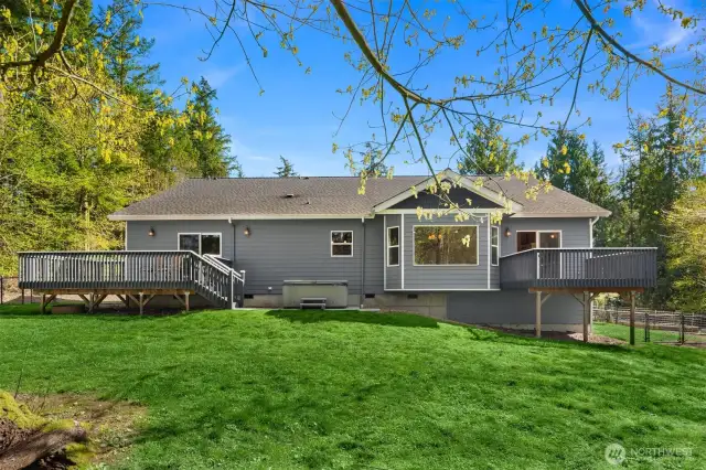 This home is ideal for large gatherings with 3 spacious decks.