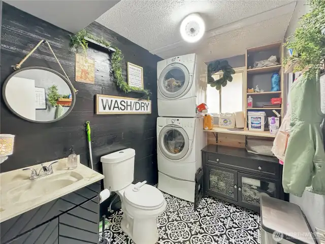 Downstairs Half bath/Laundry. W&D included