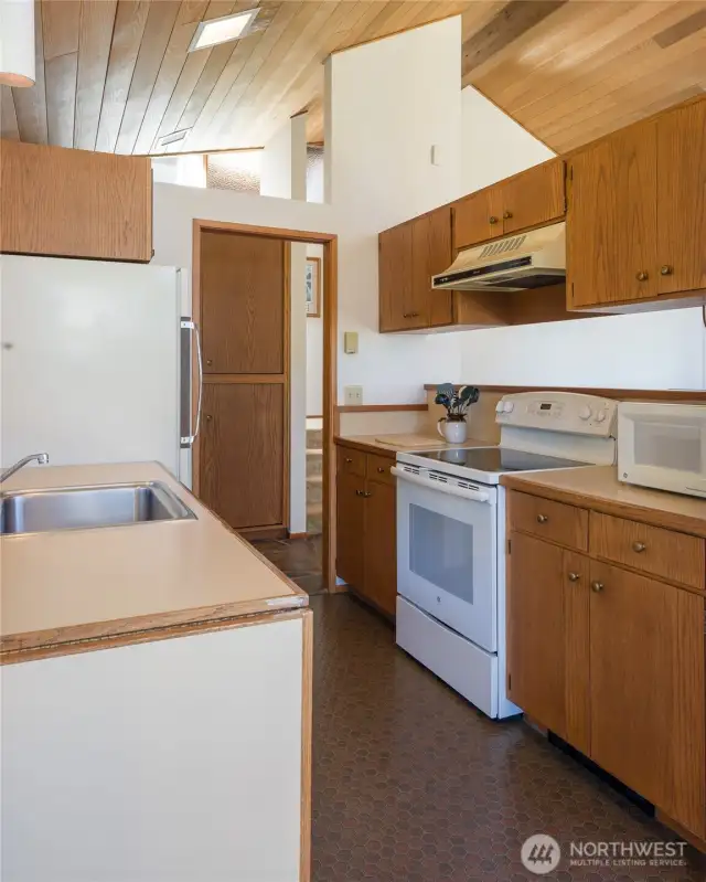 Guesthouse kitchen.