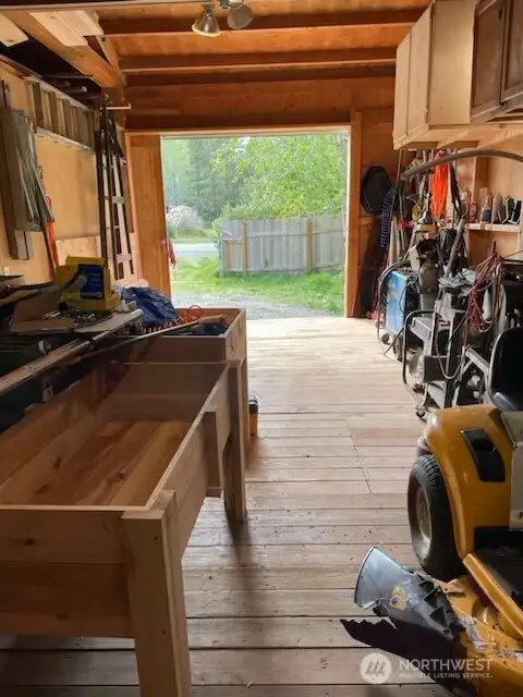 Inside garage