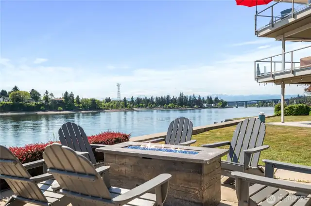 Breathtaking views from condo's private waterfront.