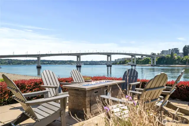 Breathtaking views from condo's private waterfront.