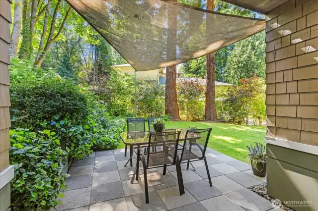 Serene patio off of the dining room