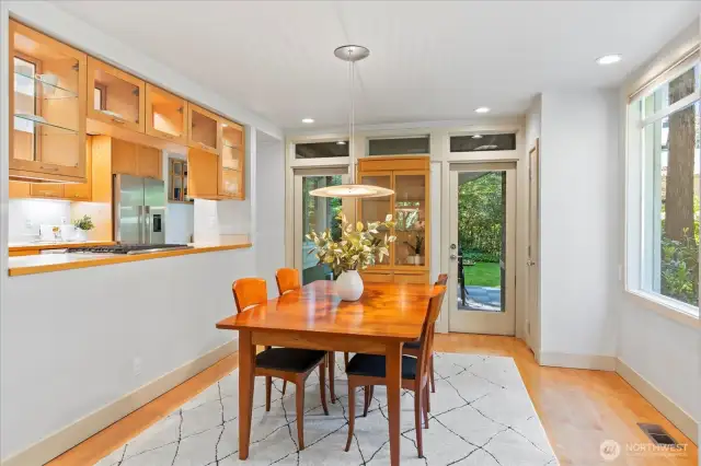 Dining room and kitchen
