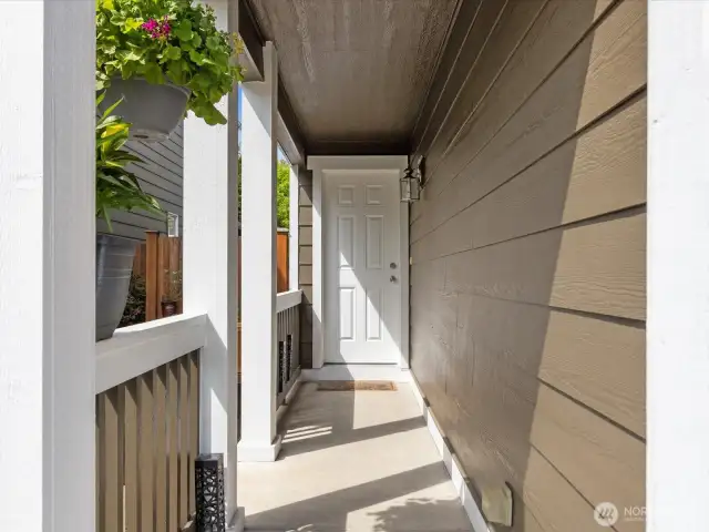 Rear covered entry/porch