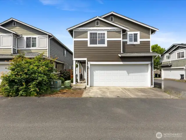 Back of home, extra large garage, with tandem parking up to 4 cars
