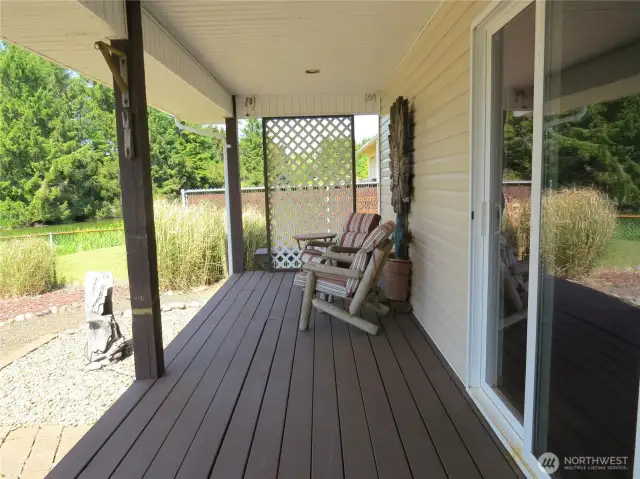 PRIMARY BEDROOM SLIDER OPENS TO A PRIVATE DECK!