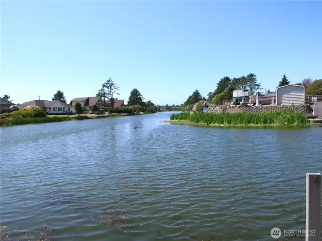 INTERSECTION OF THE GRAND CANAL & BLUE HERON BAYOU FROM THE DOCK!