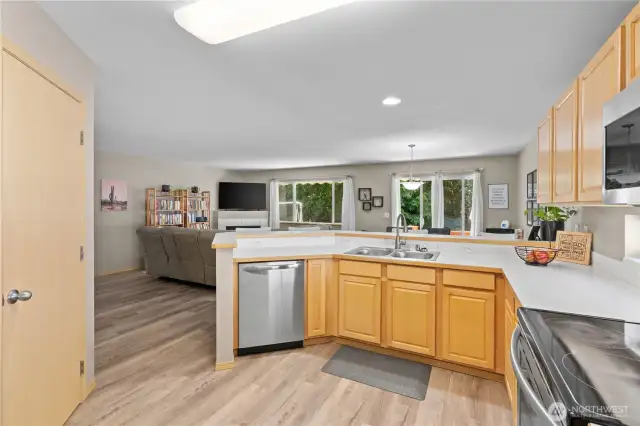 At the heart of the home, the generously sized eat-in kitchen will impress any home chef.
