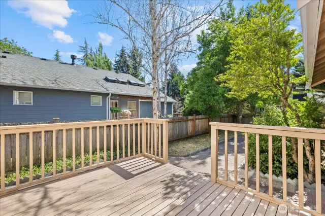 Newly painted deck.