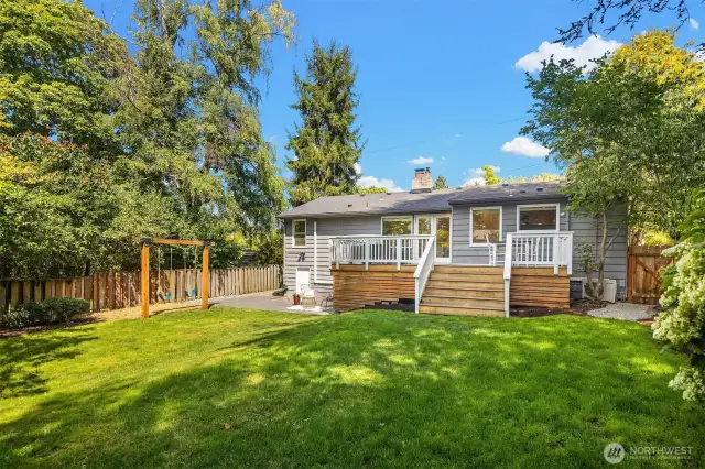 Spacious backyard with ample room for entertaining.