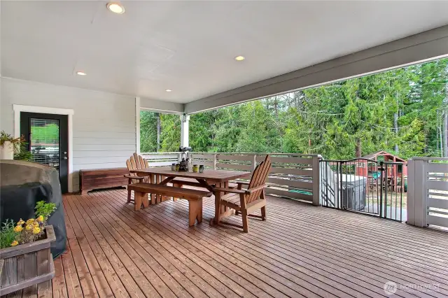 covered entertaining area!