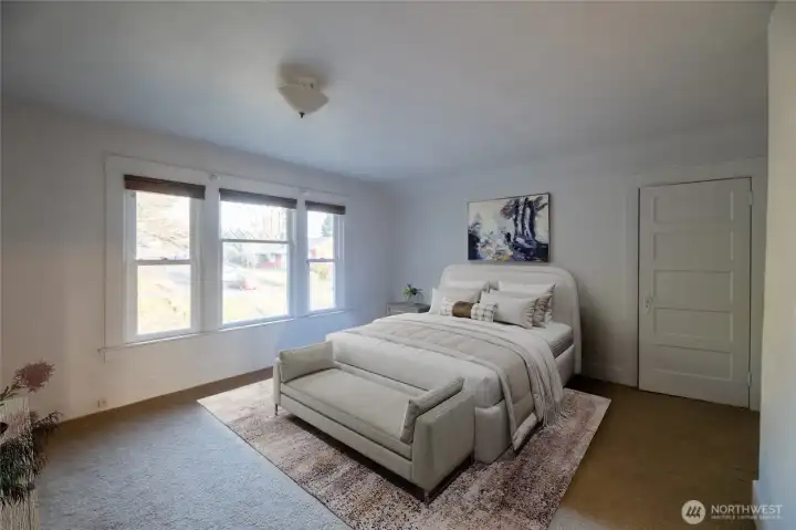 Primary Bedroom w/walk-in closet *Digitally Staged
