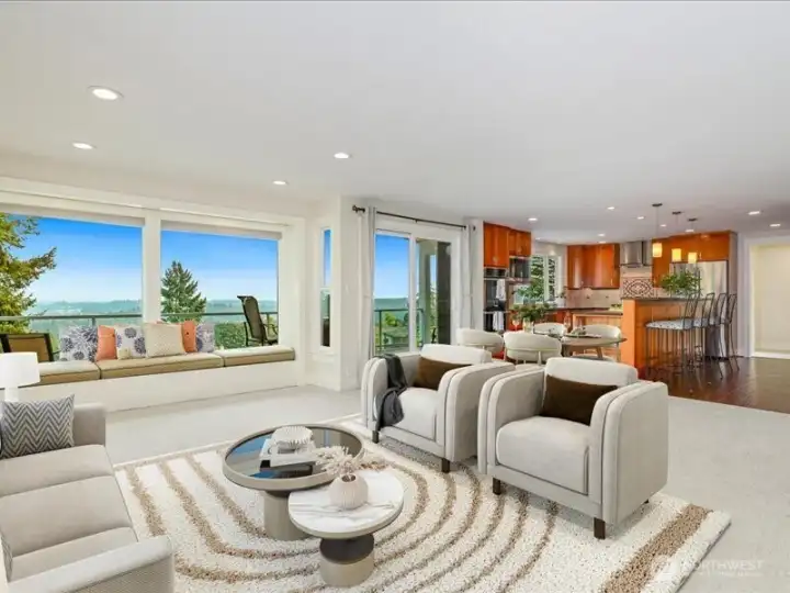 Lots of windows makes home light and bright and the views spectacular.
