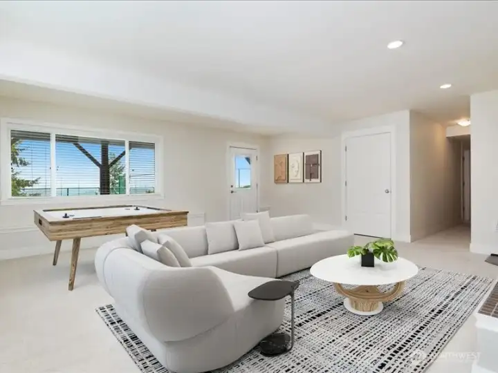 Lower level Bonus room.  Virtually staged.