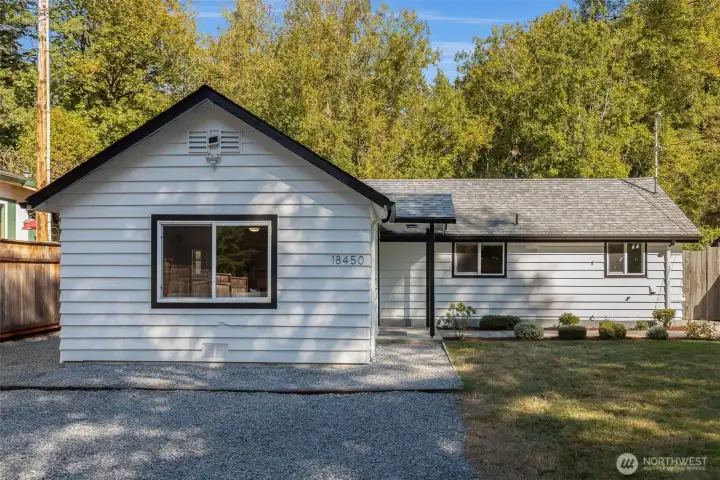 The larger residence is 1,060 square feet, 2 bedrooms, 1 bathroom.