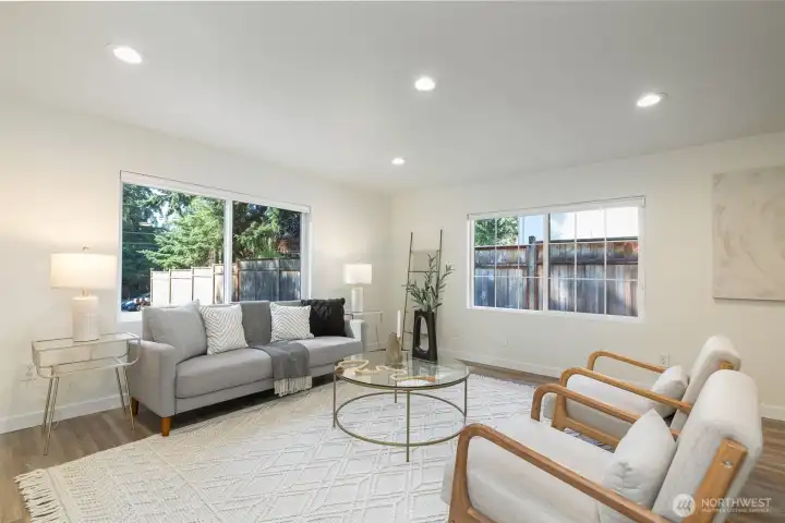 Enter into a light and bright living space.