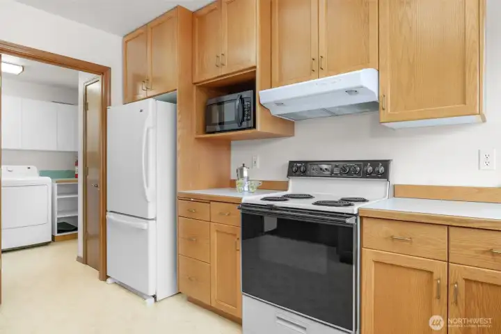 The kitchen has a large walk-in pantry and also easy access to the utility room area with a washer/dryer and utility sink.    The home has ample storage throughout all areas of the home.