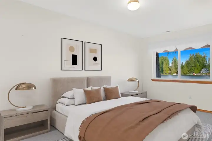 The second bedroom located on the lower level.