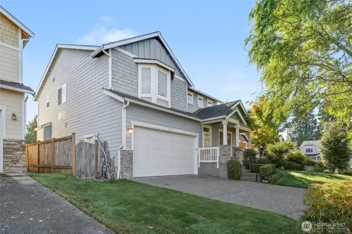 Great curb appeal enhanced by stone detailing and crisp white trim, giving the home a clean and updated look.