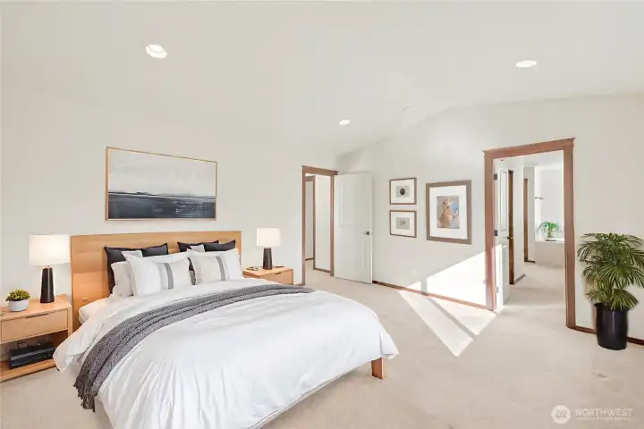 Virtually Staged Primary Bedroom.