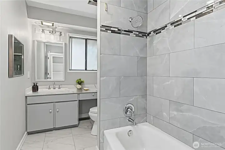 Virtually Staged - Up stairs guest bath