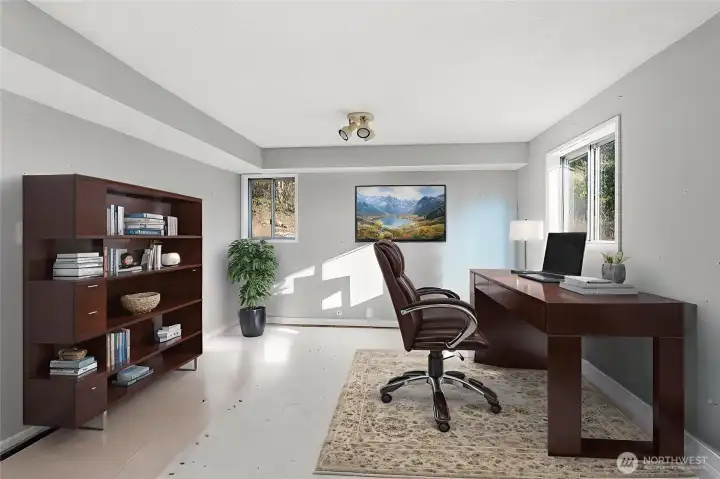 Virtually Staged - Down stairs bedroom or office