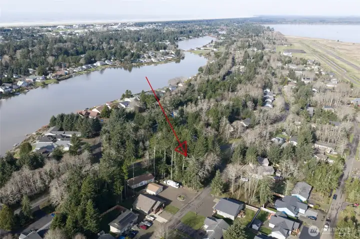 Arial photo of property Northwest view