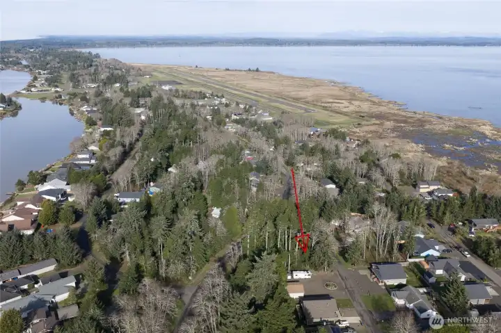 Northeast arial view