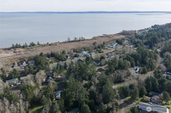 Southeast arial view