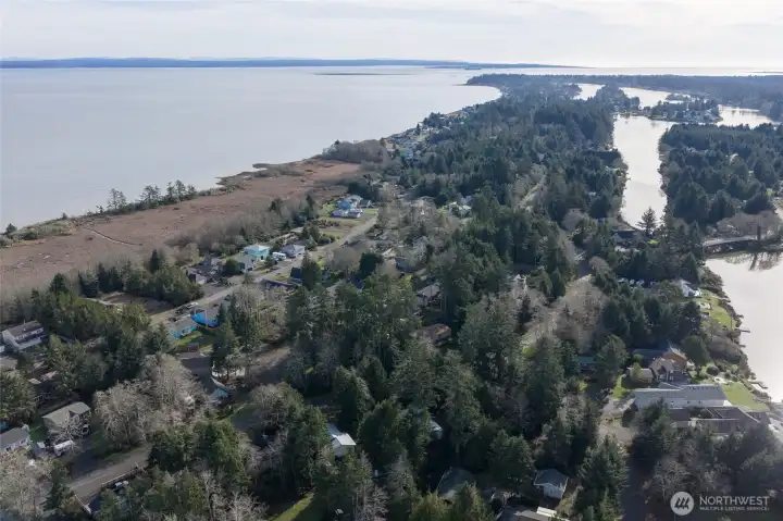 Southeast arial view