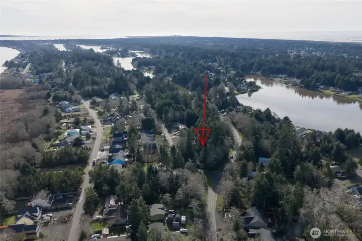 Southwest arial view