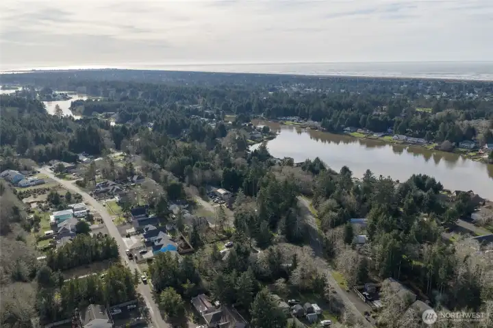 Southwest arial view