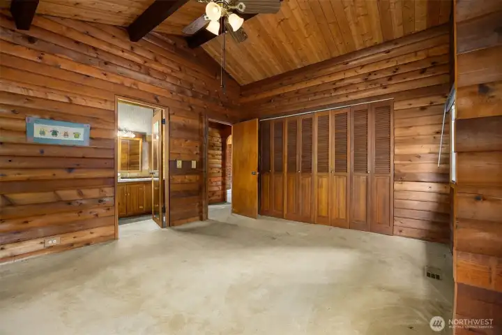 View of primary bath through door.