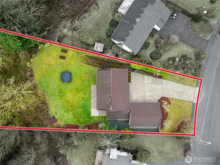 Nearly 3/4 acre lot - approximate property lines shown