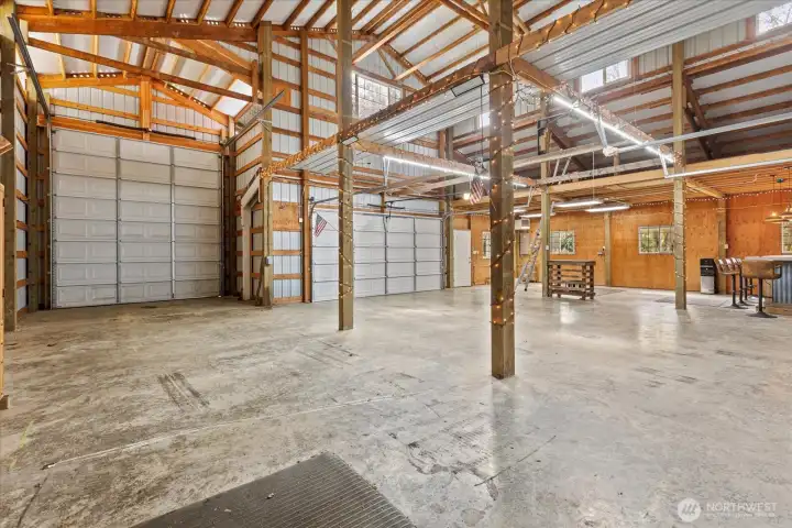 Expansive shop space with RV storage