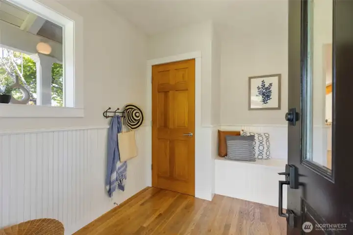 Custom woodwork and timeless wainscotting.
