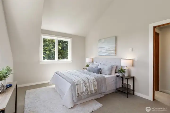 Peek-a-boo water views from all bedrooms