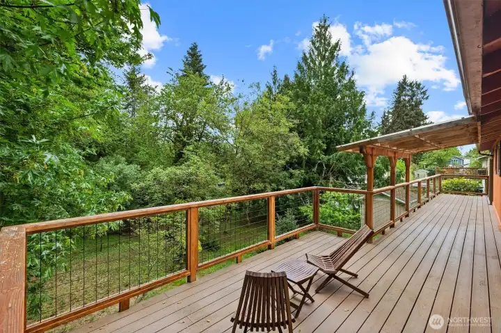 Back deck off the kitchen to enjoy your morning coffee